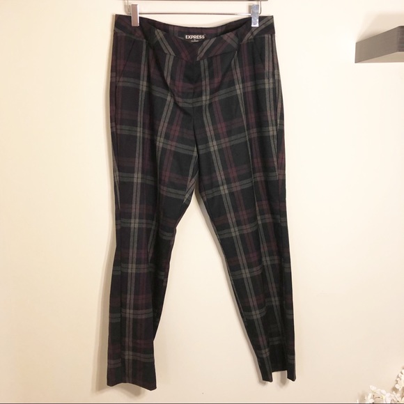 Express Pants - Express columnist Suit Work Pant plaid pockets